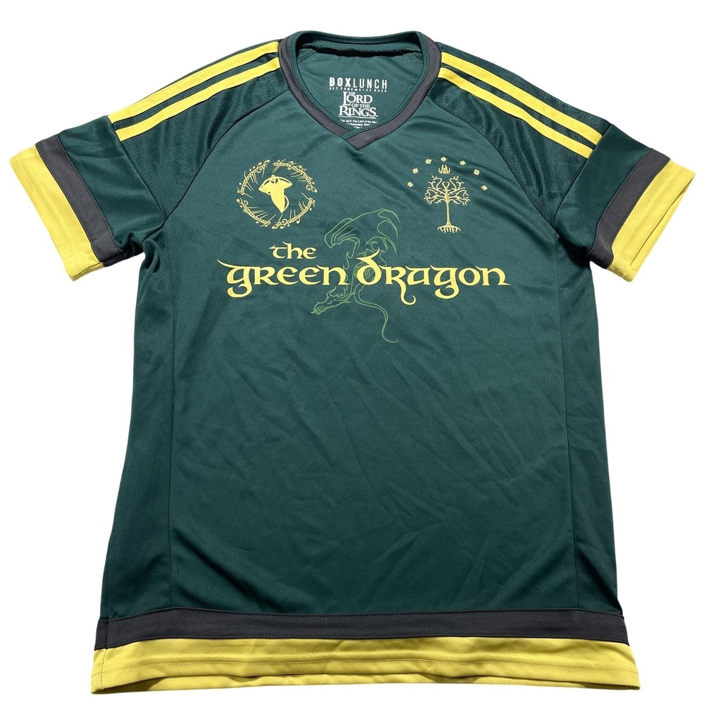 BoxLunch Lord Of The Rings Shirt Mens Small Green Dragon F Baggins 00 Jersey